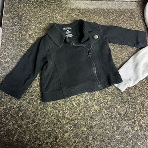 Okie Dokie Black Kids Jacket and Carters gray zip up hoddie, Size 6month